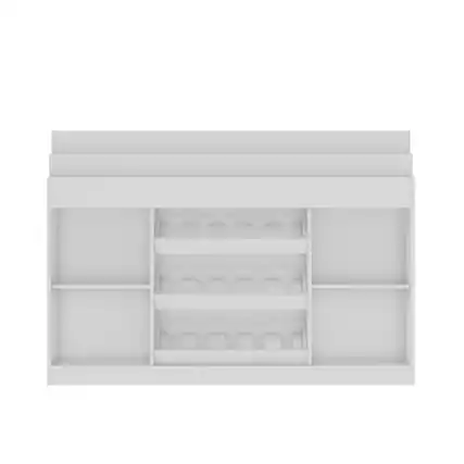 Front. Famapy - Famapy Modern Wine Cabinet: Stylish Storage for Your Collection - White.