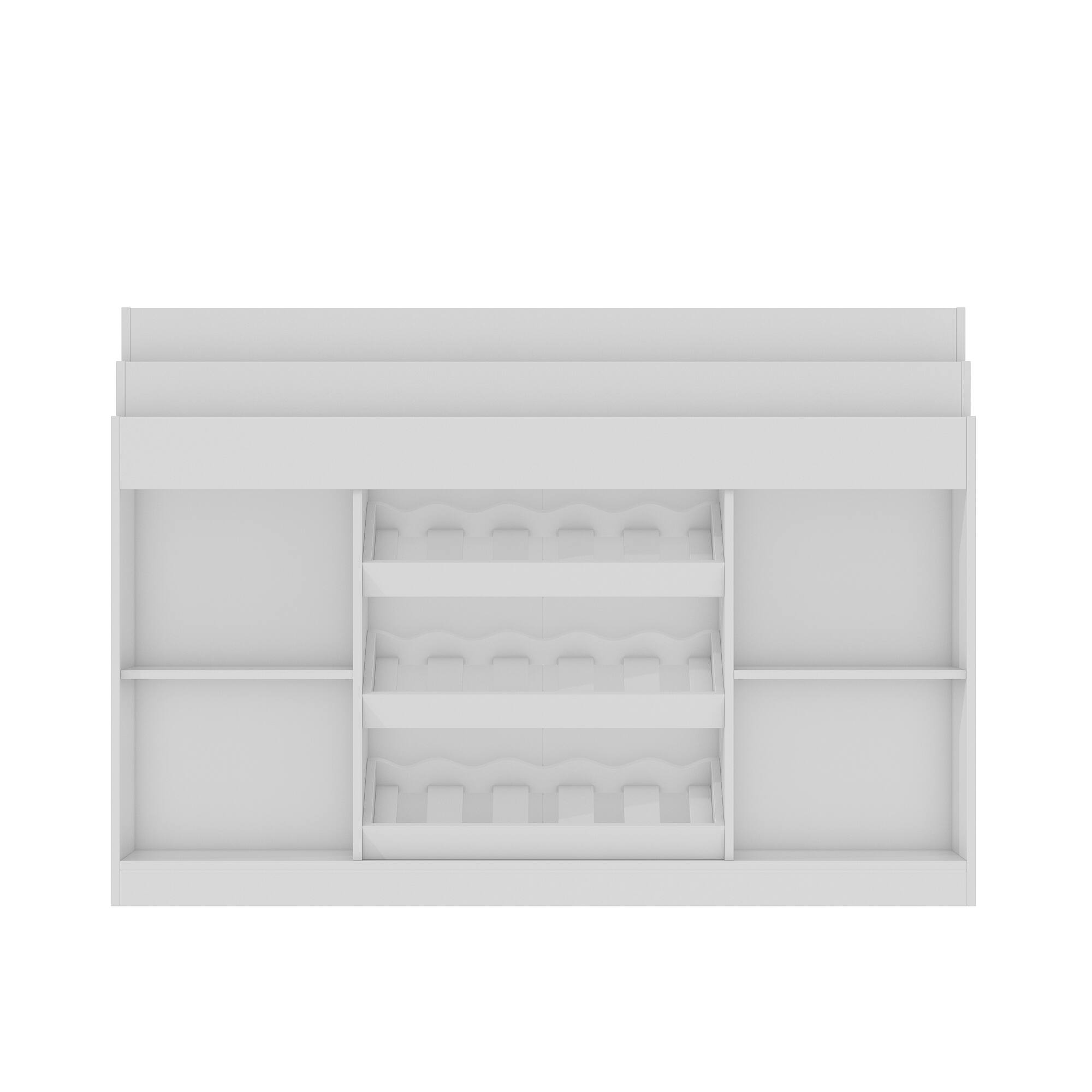 Front. Famapy - Famapy Modern Wine Cabinet: Stylish Storage for Your Collection - White.