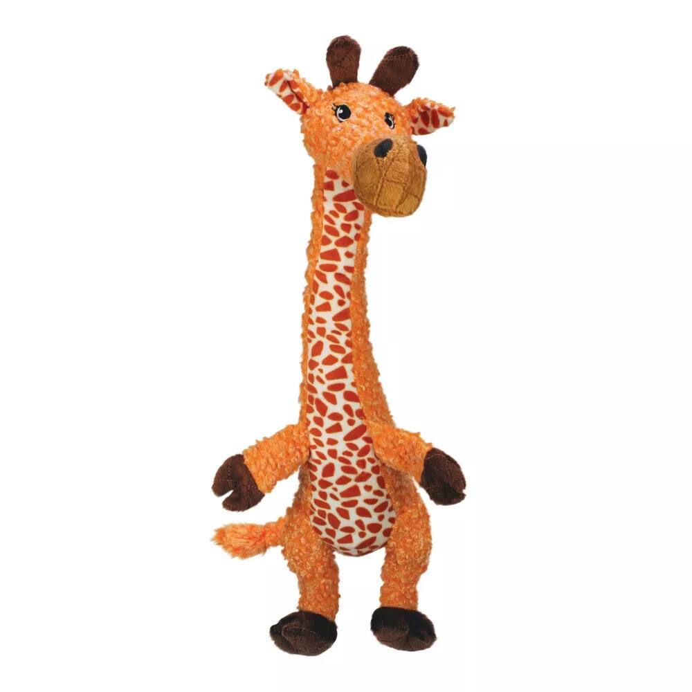 Front. KONG - Kong Shakers Luvs Giraffe in Single Toy - Orange.