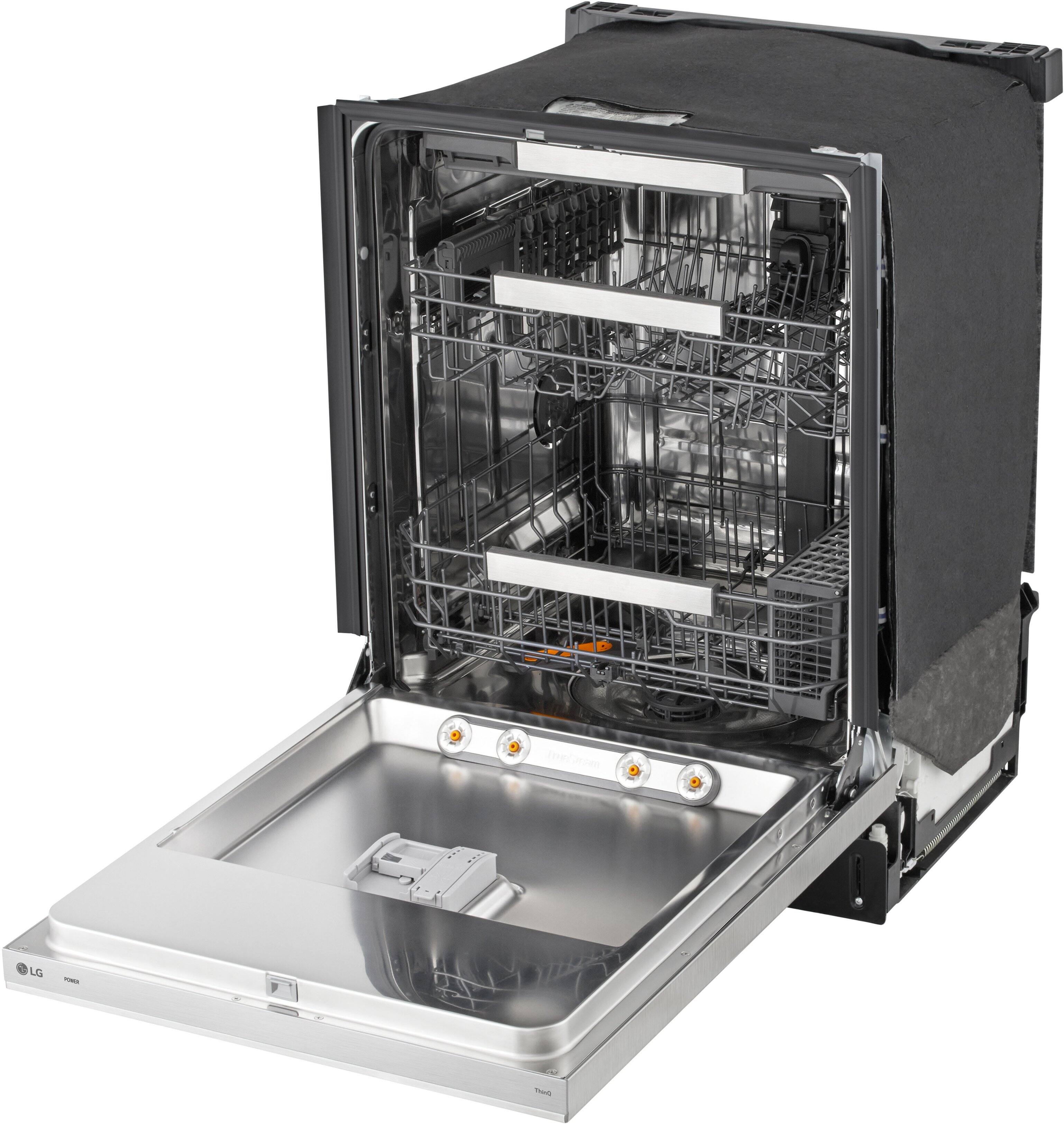 Alt View 14. LG - FlushFit 24" Top Control Smart Built-In Stainless Steel Tub Dishwasher with 3rd Rack, 1 Hour Wash & Dry Cycle and 42dBA - Stainless Steel.