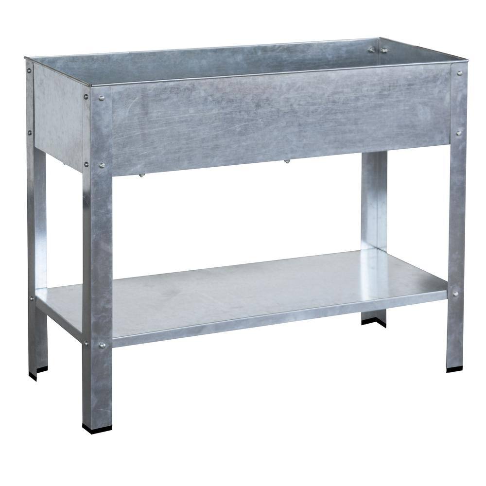 Back. AmeriHome - Galvanized Metal Elevated Garden Planter - Multicolor.