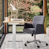 Front. Branch Furniture - Branch Softside Mid-Century Modern Mid Back Office Chair – Removable Arms, Adjustable Height, Cloud-Like Comfort - Overcast.