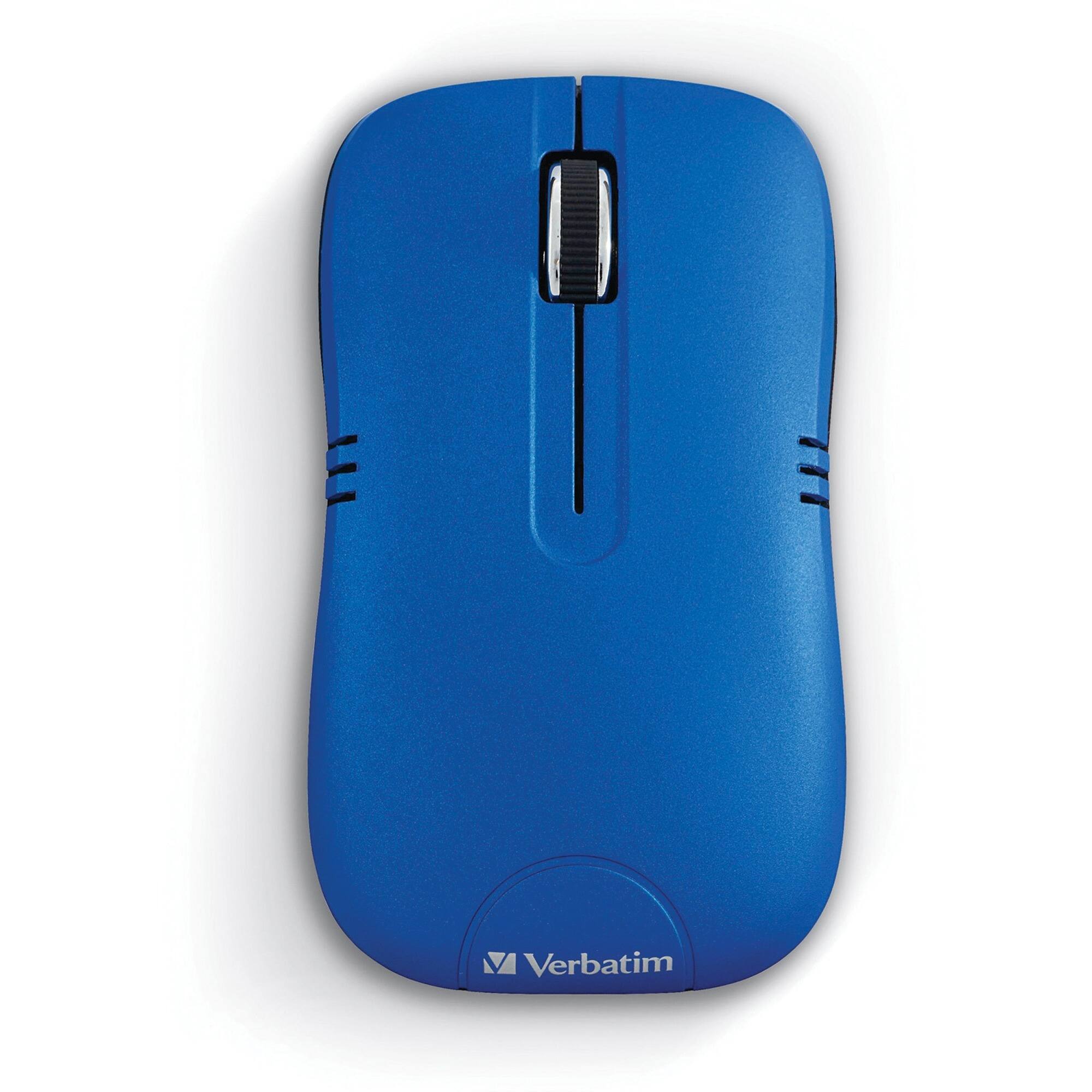 Alt View 3. Verbatim - Verbatim Wireless Notebook Optical Mouse, Commuter Series - Matte Blue - Optical - Wireless - Radio Frequency - Matte - Matte Blue.