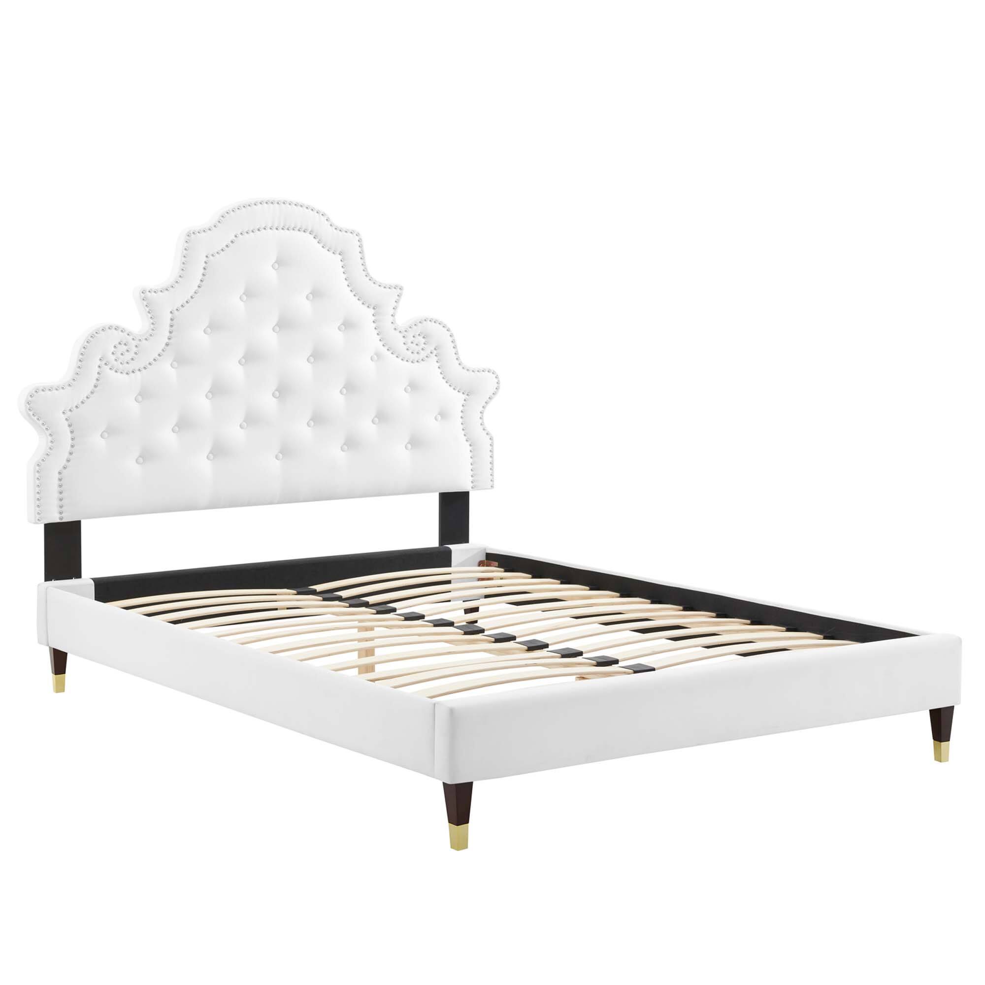 Alt View 1. Modway - Bridgette Wood Full Platform Bed With Splayed Legs - Brown.