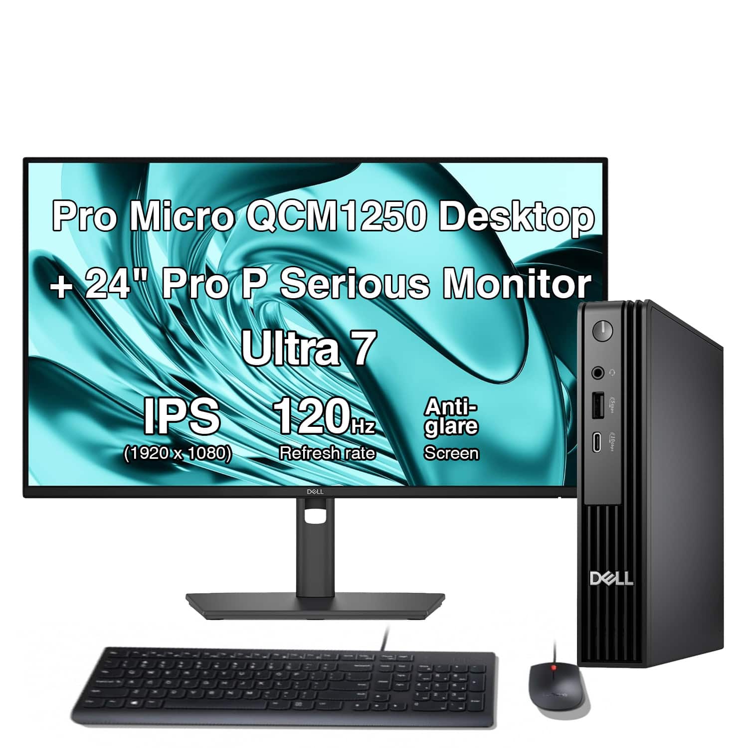 "Dell - Upgraded - Pro Micro Desktop (Ultra 7 265T vPro, 16GB, 512GB SSD, Intel Graphics, WiFi 6E, BT 5.4, Win 11 Pro)with 24""monitor 1Pack" price history on PriceWatchPro