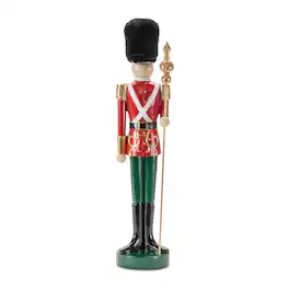BreeBe - Holiday Nutcracker Soldier Statue 19"H - Red, Green, Black