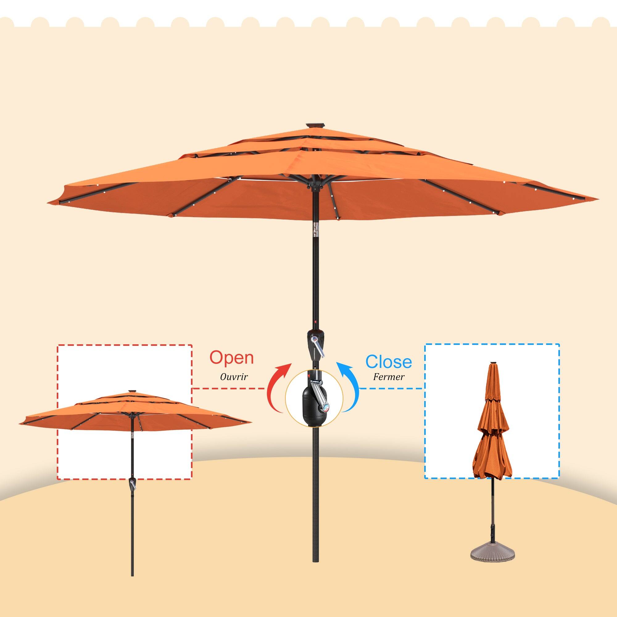 Open Ouvrir  
Close Fermer