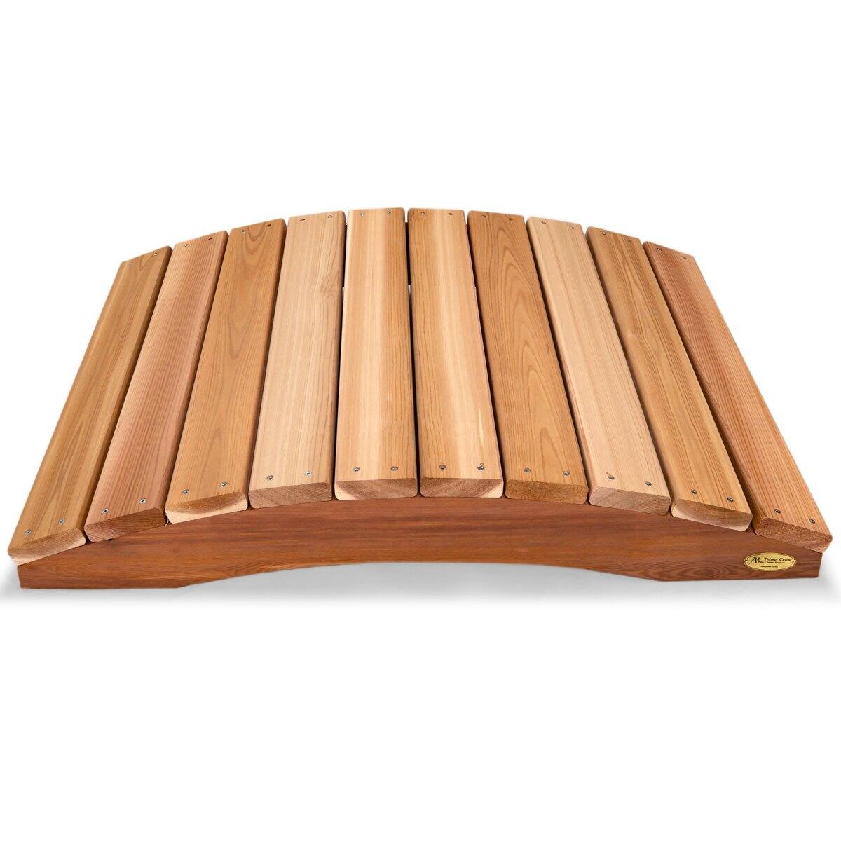 Alt View 5. All Things Cedar - All Things Cedar Wooden Bridge, Outdoor Garden Walkway, 3 Feet, Natural Finish - Natural.