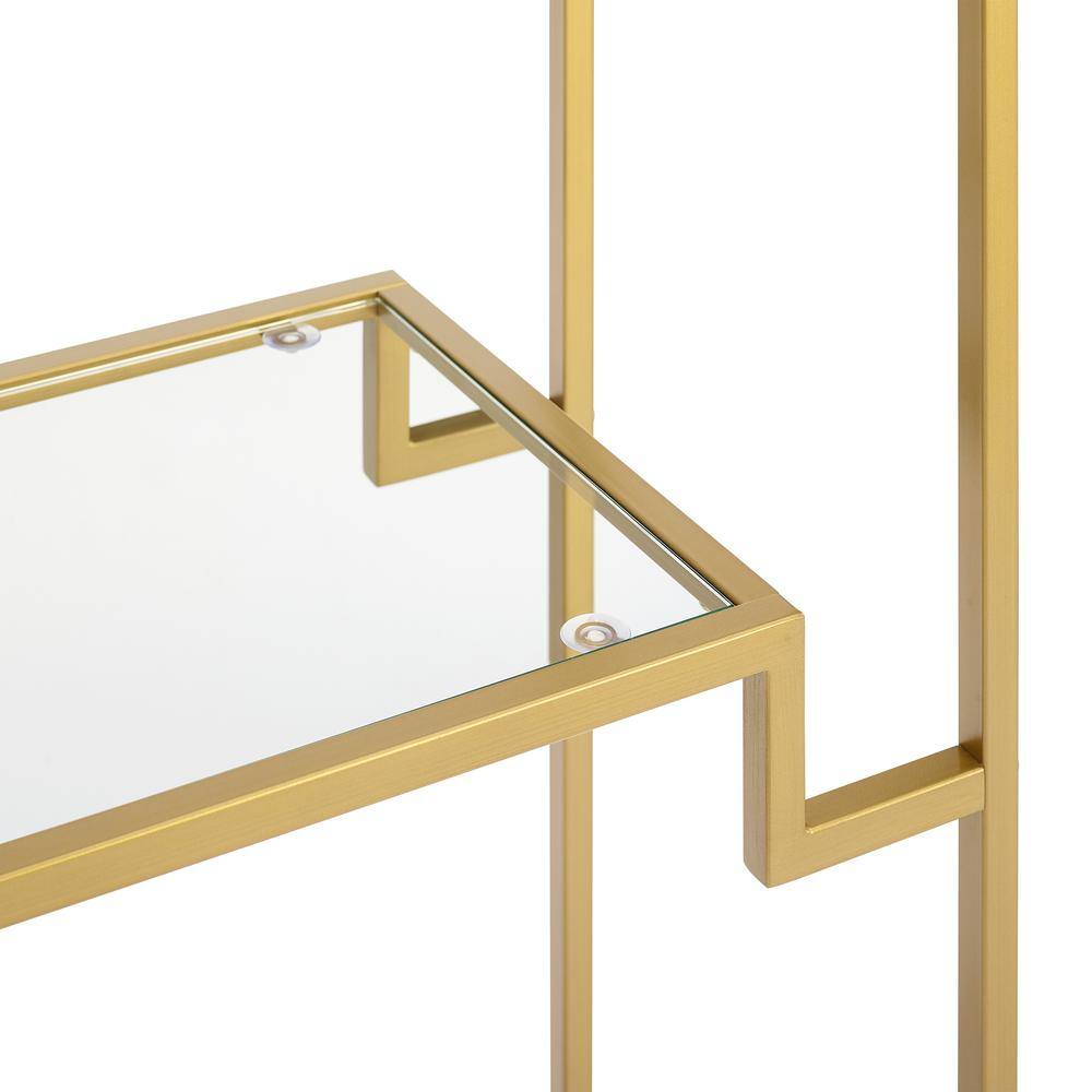 Back. Crosley Furniture - Celeste Etagere Bookcase - Gold.