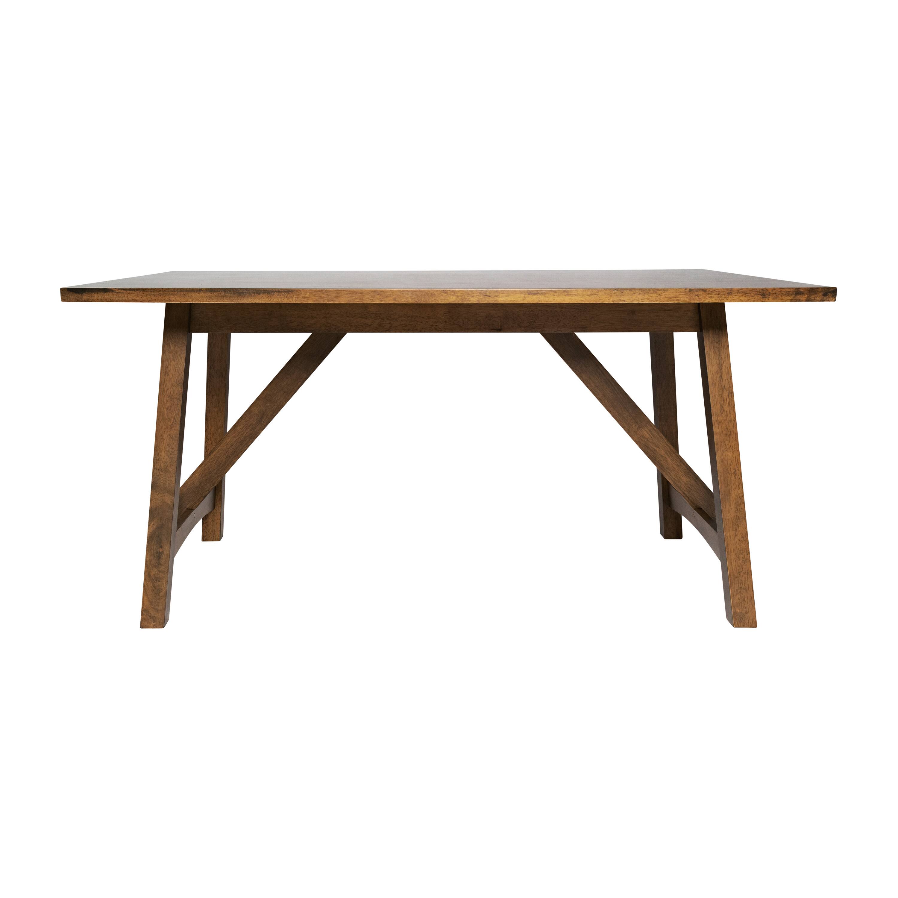 Alt View 8. Emma + Oliver - Lawson Farmhouse Wooden Trestle Base Dining Table - Light Cappuccino.