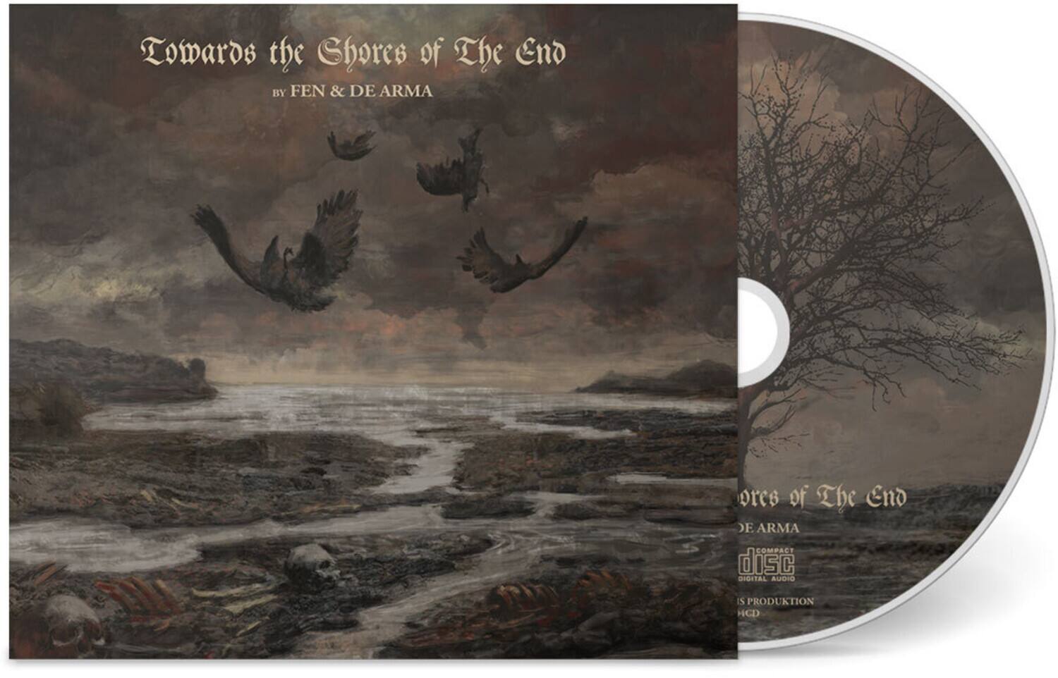 Towards the Shores of The End  
BY FEN & DE ARMA  

Shores of The End  
DE ARMA  

COMPACT disc  
DIGITAL AUDIO  
IS PRODUKTION  
HCD