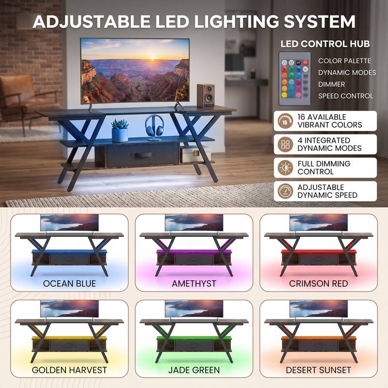 ADJUSTABLE LED LIGHTING SYSTEM

LED CONTROL HUB
01
COLOR PALETTE
DYNAMIC MODES
DIMMER
SPEED CONTROL

16 AVAILABLE 16 VIBRANT COLORS
4 INTEGRATED DYNAMIC MODES
FULL DIMMING CONTROL
ADJUSTABLE DYNAMIC SPEED

OCEAN BLUE
AMETHYST
CRIMSON RED
GOLDEN HARVEST
JADE GREEN
DESERT SUNSET
