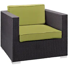 Gather Outdoor Patio Armchair by Modway - Espresso Peridot