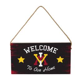 Evergreen Enterprises - Virginia Military Institute Keydets 6" x 11" Welcome Home Wood Wall Sign with Rope Hanger - Multicolor