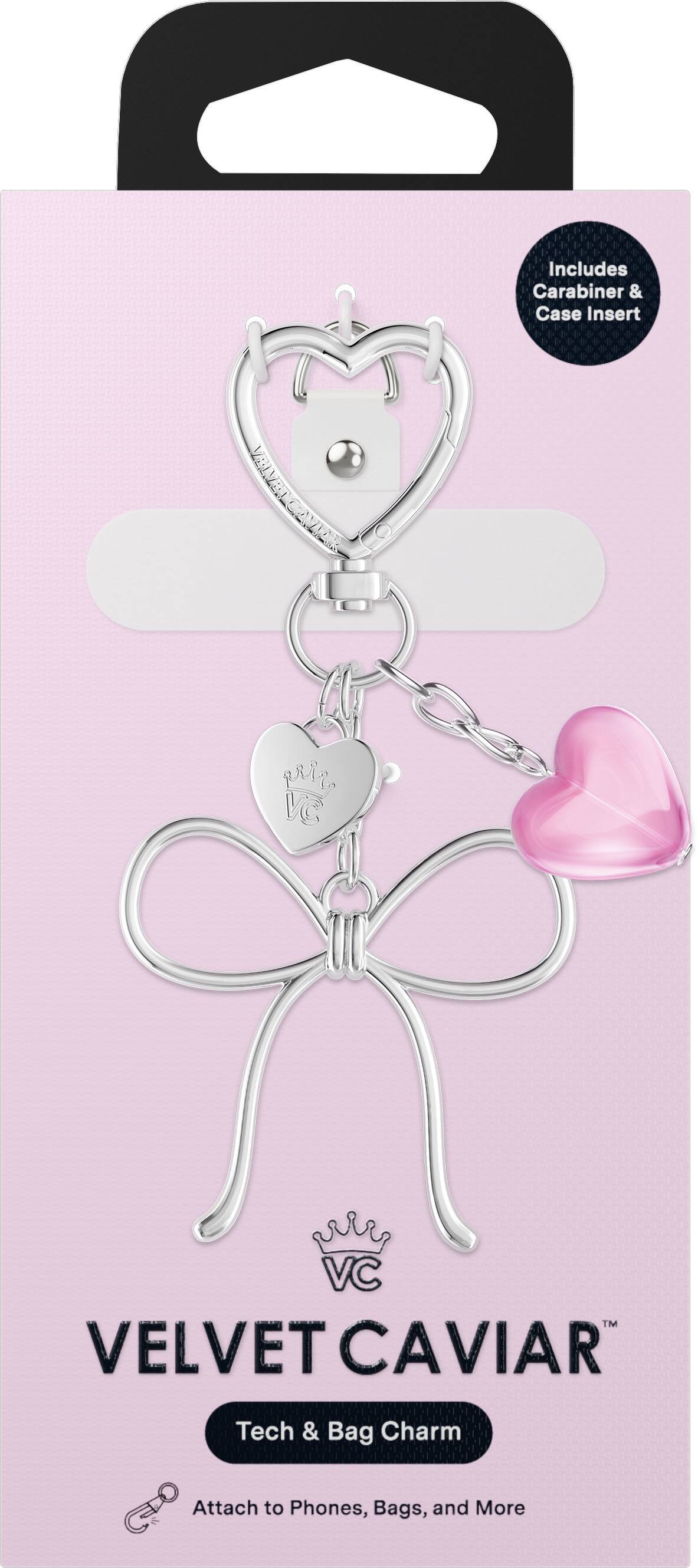 Includes Carabiner & Case Insert

VC TM VELVET CAVIAR

Tech & Bag Charm

Attach to Phones, Bags, and More