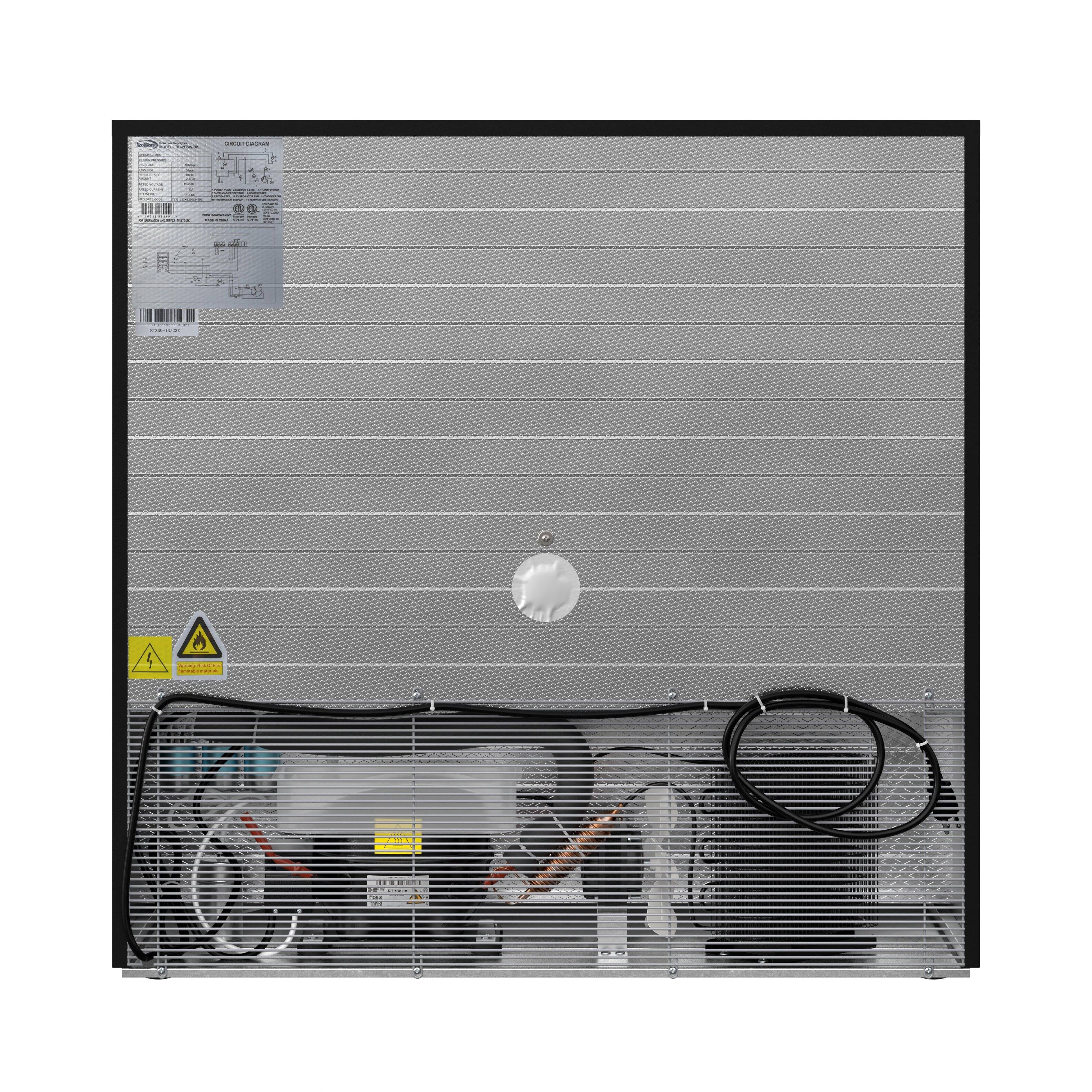 Alt View 5. Koolmore - 35 in. Two-Door Back Bar Refrigerator - 7.4 Cu Ft. BC-2DSW-BK - Black.