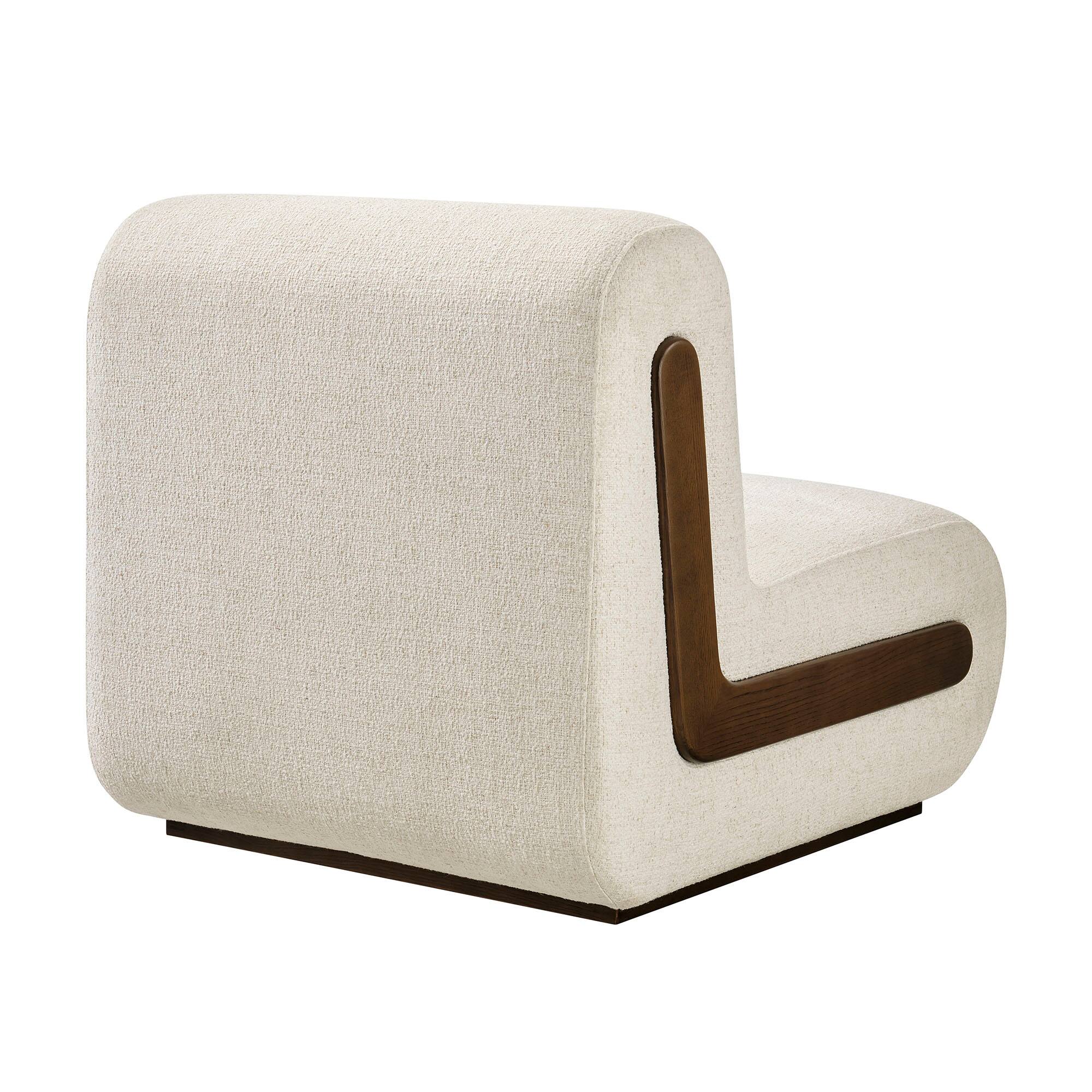 Alt View 3. Modway - Denby Linen Blend Accent Chair by Modway - Ivory.