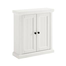 Crosley Furniture - Seaside Wall Mounted Storage Cabinet - Distressed White