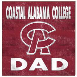 Jardine - Coastal Alabama Community College 10'' x 10'' Dad Plaque - Maroon