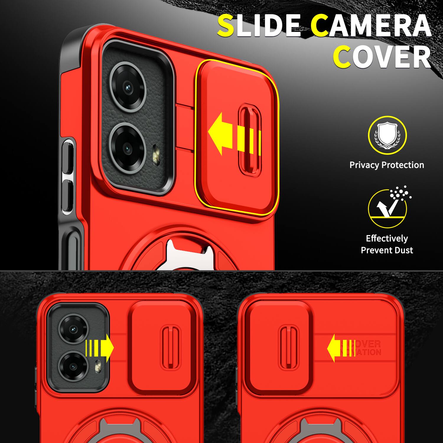 SLIDE CAMERA COVER

Privacy Protection

Effectively Prevent Dust

OVER ATION