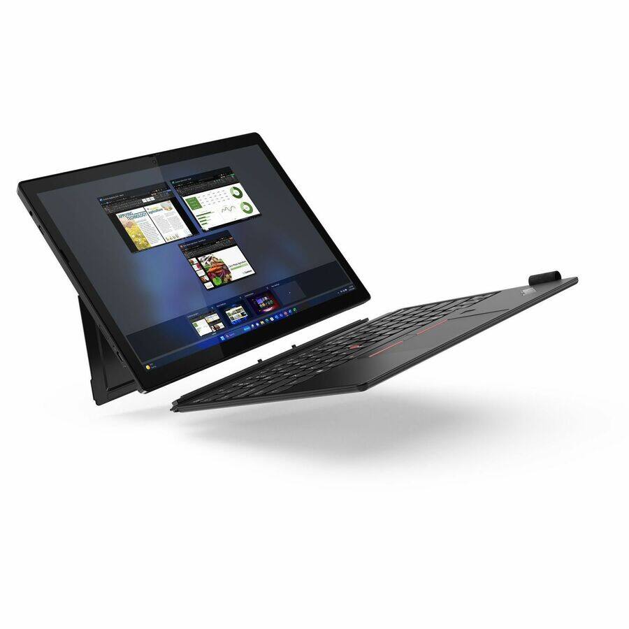 Alt View 3. Lenovo - Lenovo ThinkPad X12 Detachable Gen 2 21LK0037US 12.3" Touchscreen Detachable 2 in 1 Notebook - Full HD Plus - Intel Core - Black.