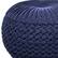 Left. Simpli Home - Grafton Velvet Round Pouf - Dark Blue.