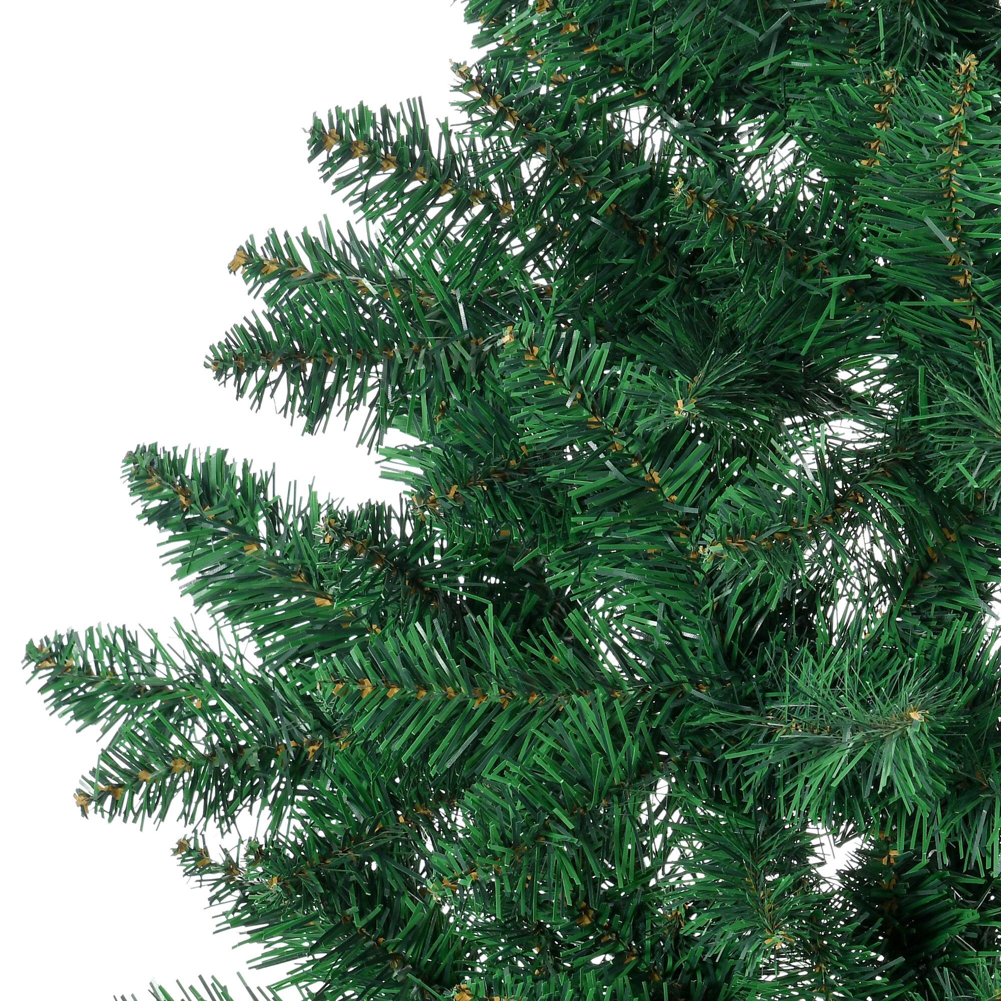 Alt View 7. Homcom - Half Artificial Christmas Tree Holiday Décor with 229 Branches, Auto Open, Steel Base - green.