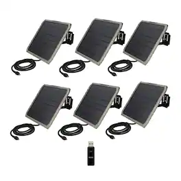 Stealth Cam - FieldMAX EX 10-Inch Solar Panel (6-Pack) Bundle with Card Reader