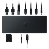 Razer - Thunderbolt 4 Certified Dock with Chroma RGB Lighting and 10 Ports for PC and Mac - Black - Front_Zoom