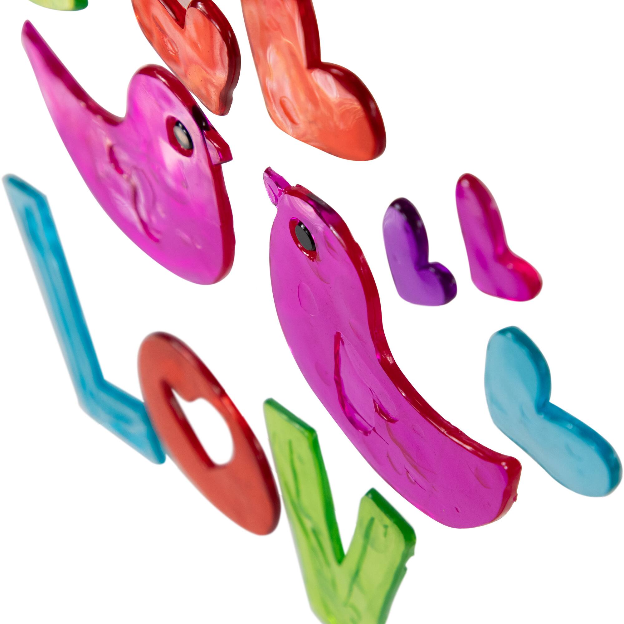 Alt View 7. Northlight - Set of 5 Double Sided Valentine's Day Gel Window Clings - Red.