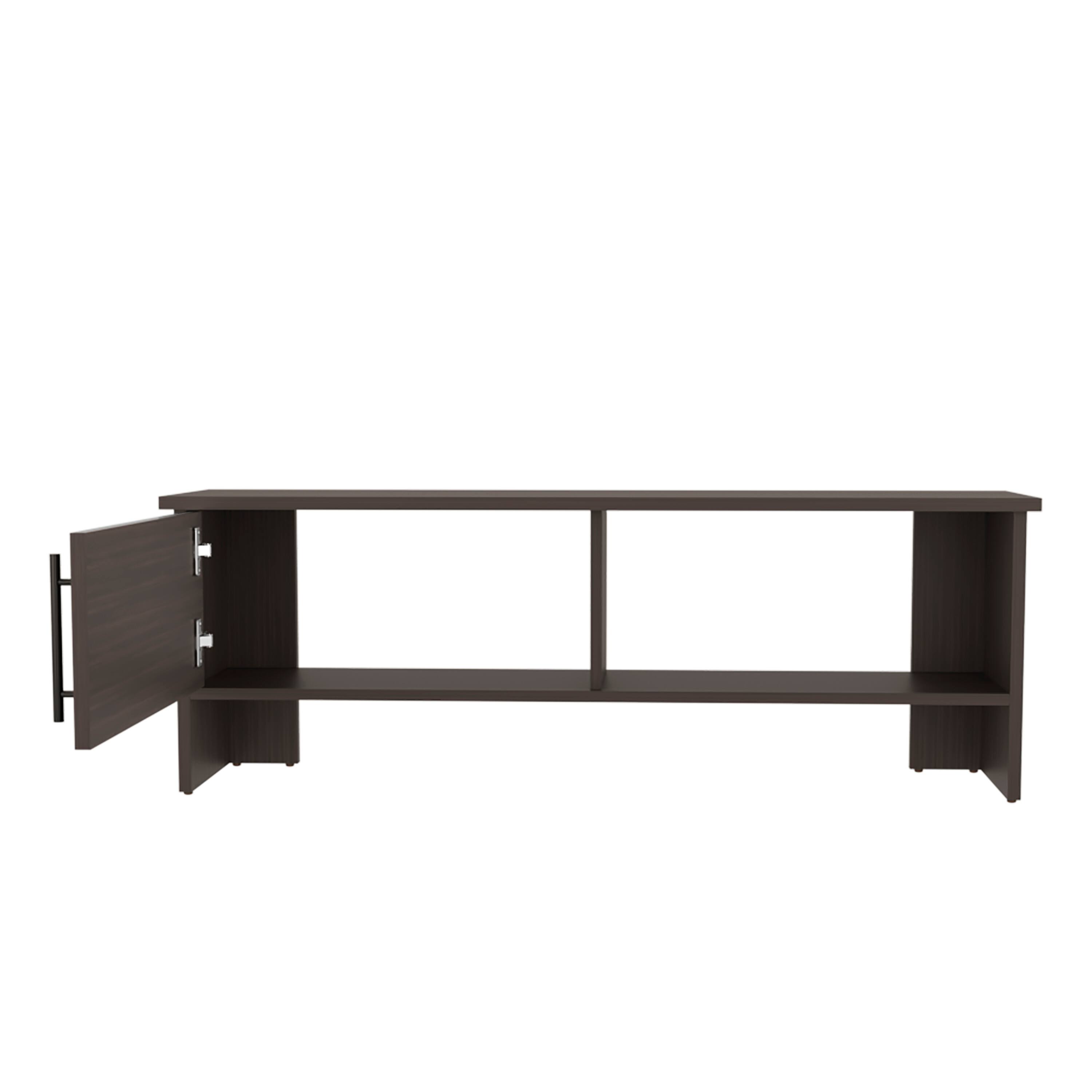 Alt View 1. Spaco - Spaco Modern TV Stand, Entertainment Center Media Console for 50 Inch TVs, 1 Door Cabinet with Open Shelf,Compact Design - Dark Oak.