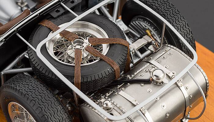 Alt View 2. CMC - 1956 Maserati 300S Rolling Chassis 1/18 Diecast Model by CMC.