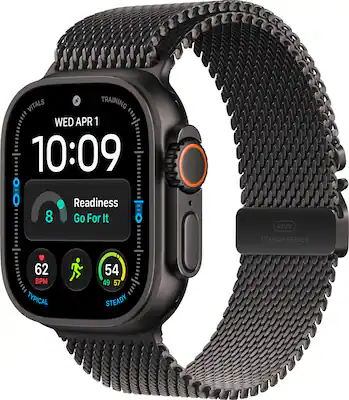 VITALS
TRAINING
WED APR 1
10:09
Readiness
8
Go For It
49MM
TITANIUM GRADE 5
62 BPM TYPICAL
54 49 57 STEADY
