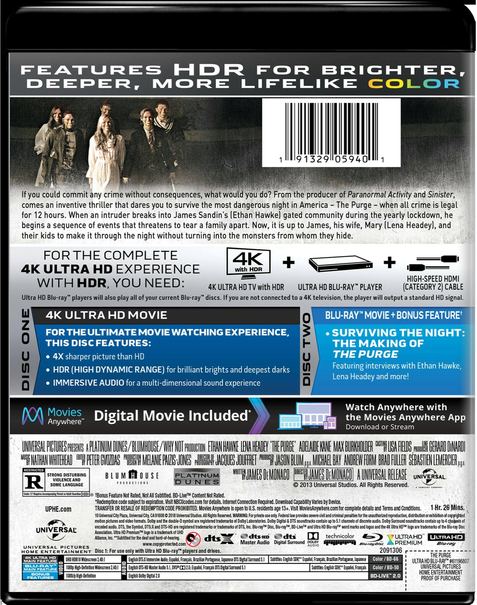 Angle. The Purge   - 4K Blu-Ray.