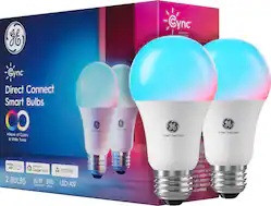 Cync - A19 LED Light Bulb, Matter Compatible, Color Changing, 2pk - Full Color - Front_Zoom