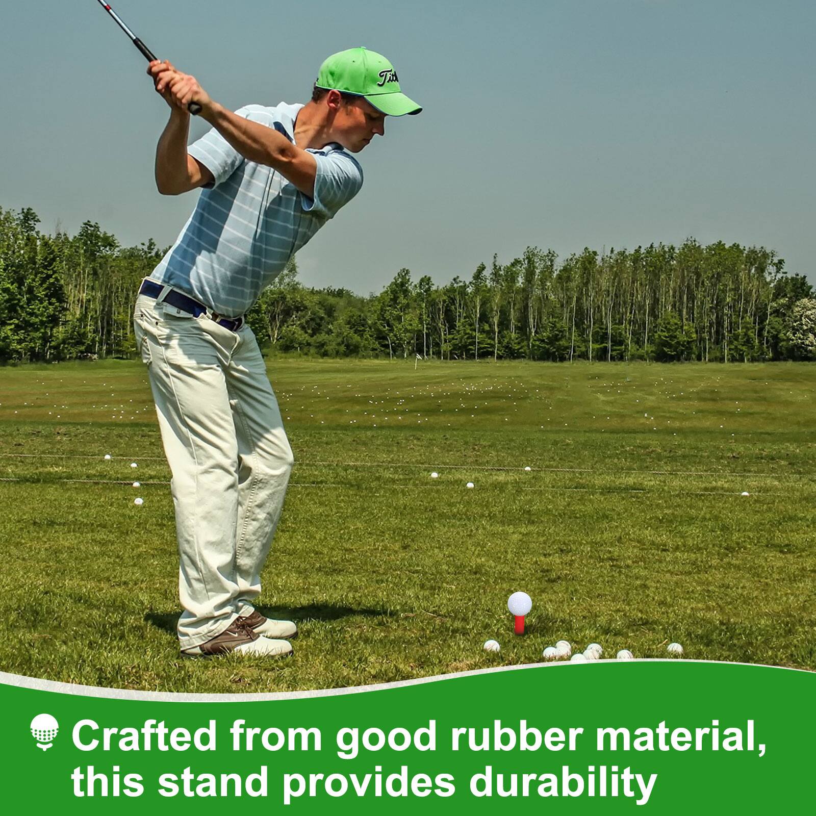 Crafted from good rubber material, this stand provides durability