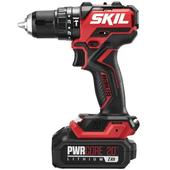 SKIL PWR CORE 20 Brushless 20V 1 2 IN. Compact Hammer Drill Kit Black Red HD6294B 10 Best Buy