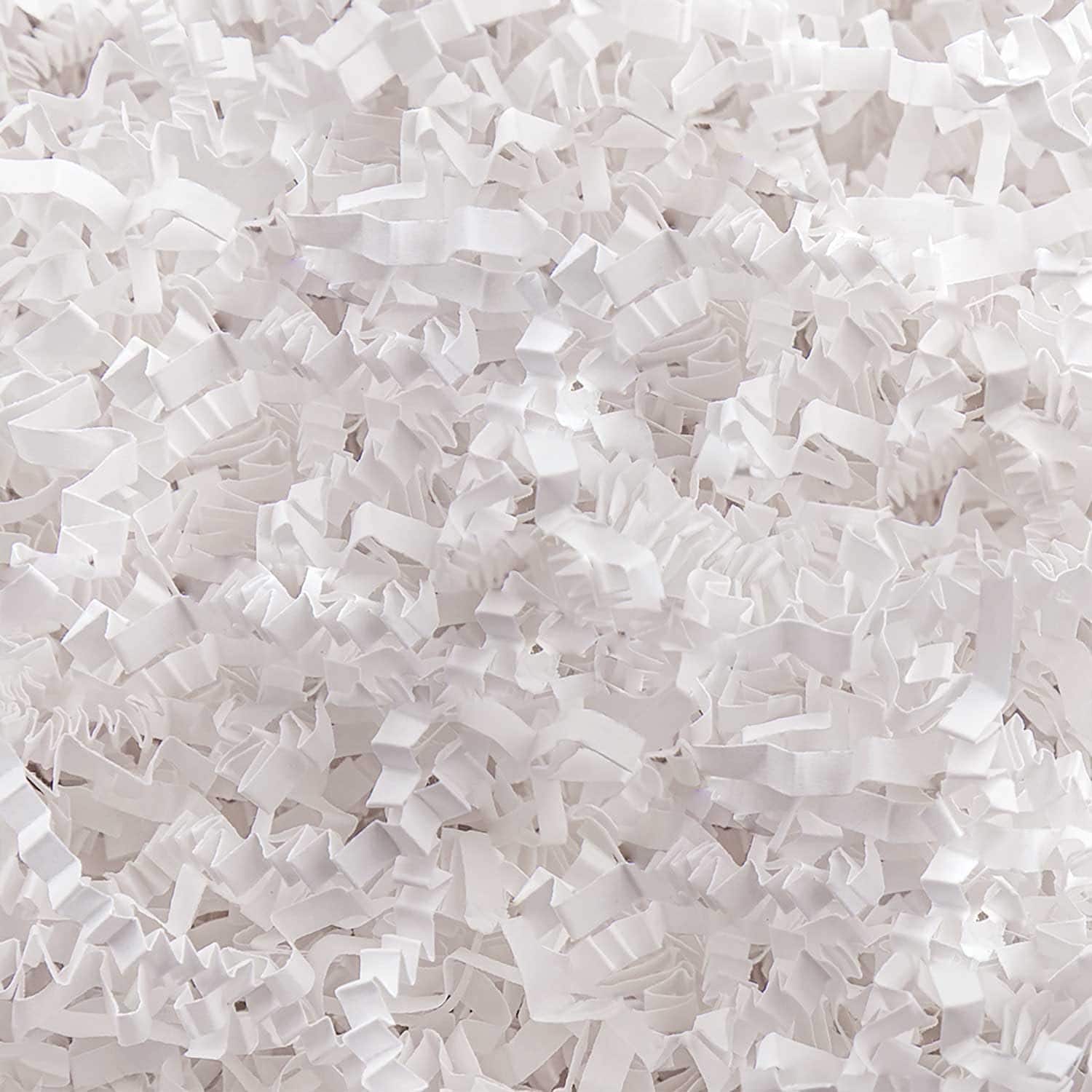 Paradigms Interiors - 8 Crinkle Paper Filler Gift Baskets Boxes Crafts Shredded Cut Packaging Decorative Stuffing & Cushioning Co - White