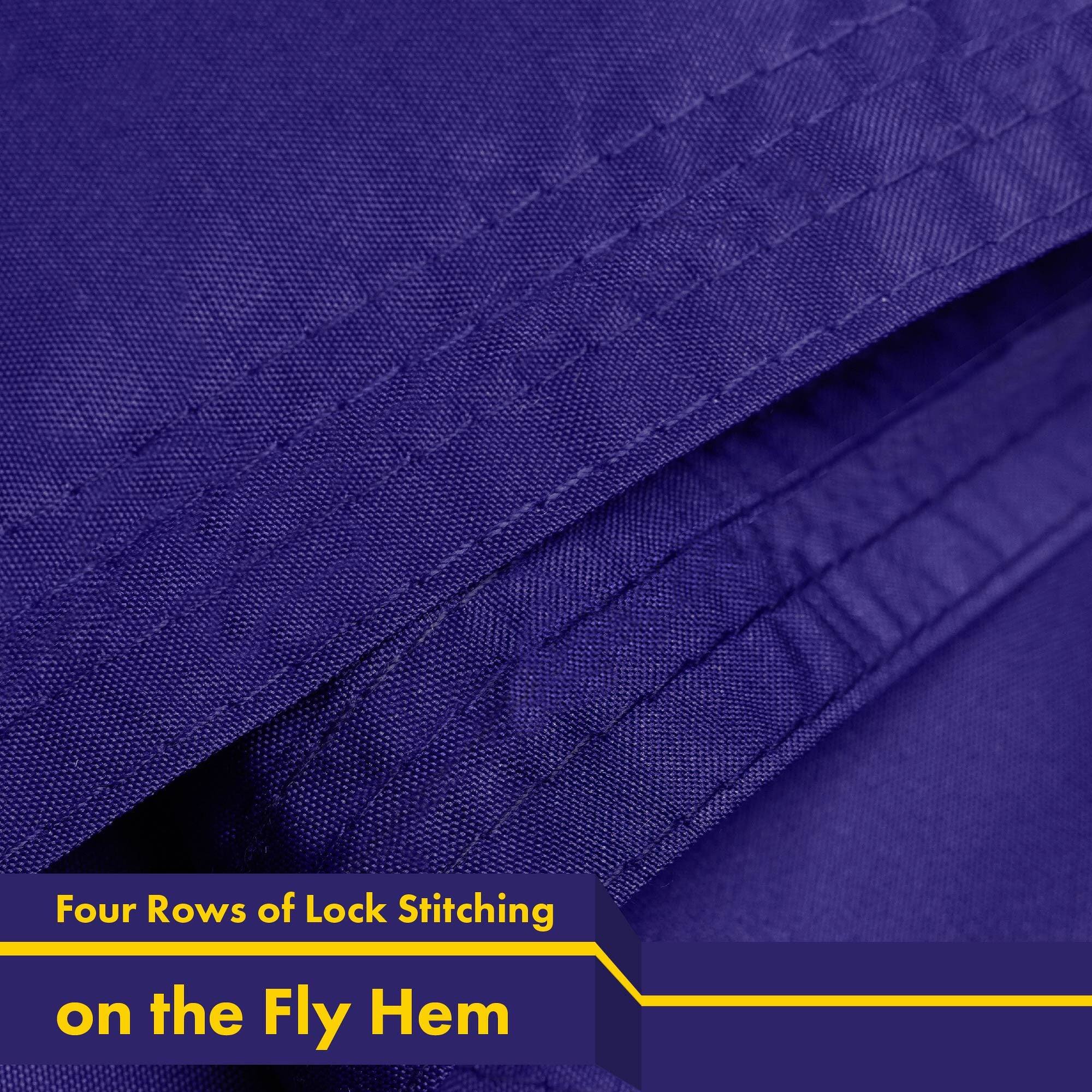 Four Rows of Lock Stitching on the Fly Hem
