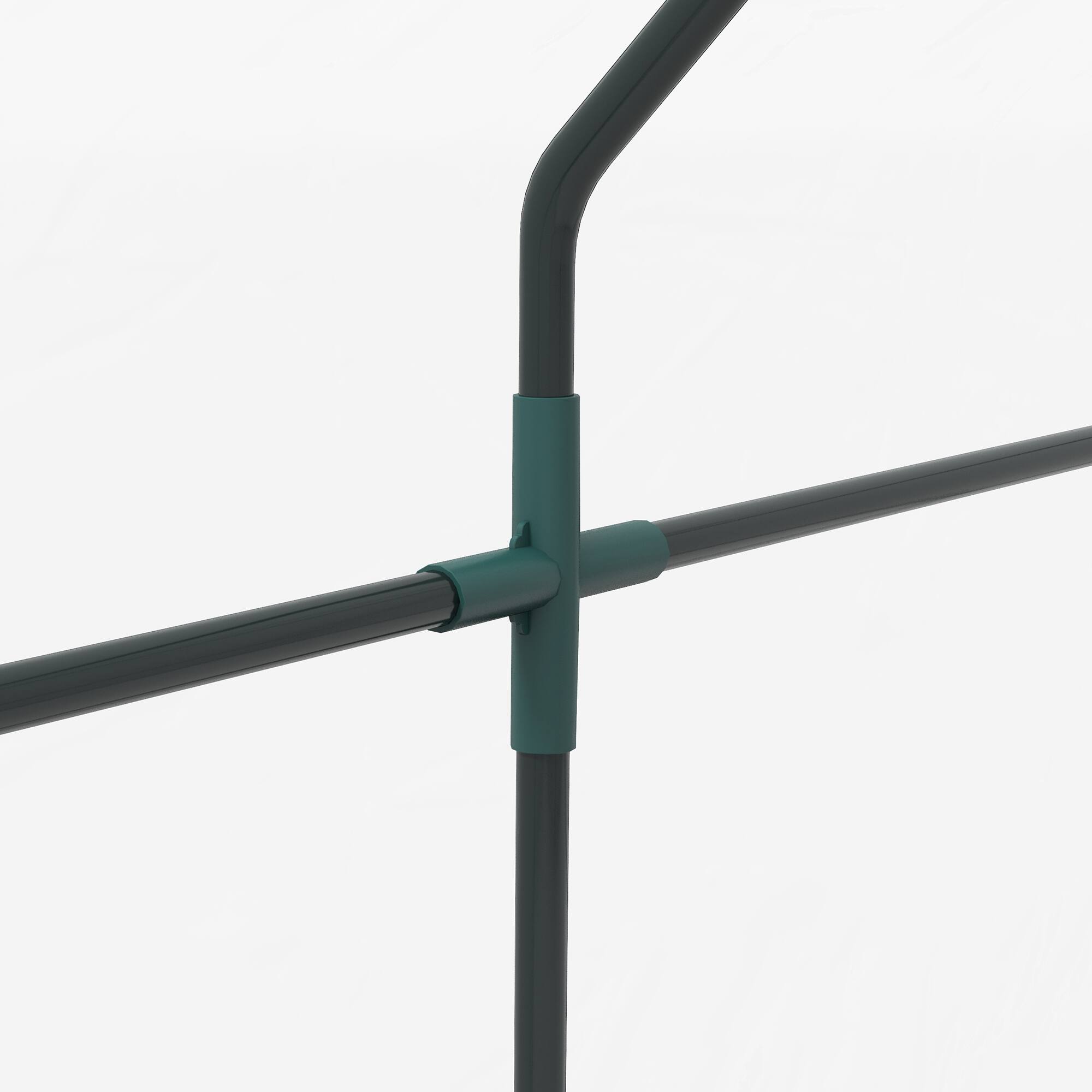 Alt View 8. Outsunny - 6' x 3' x 3' Portable Greenhouse, Garden Green House with 2 PE/Plastic Covers, Steel Frame and 2 Roll Up Windows.