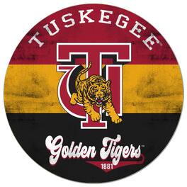 Jardine - Tuskegee Golden Tigers 20'' x 20'' Retro Logo Circle Sign - Maroon