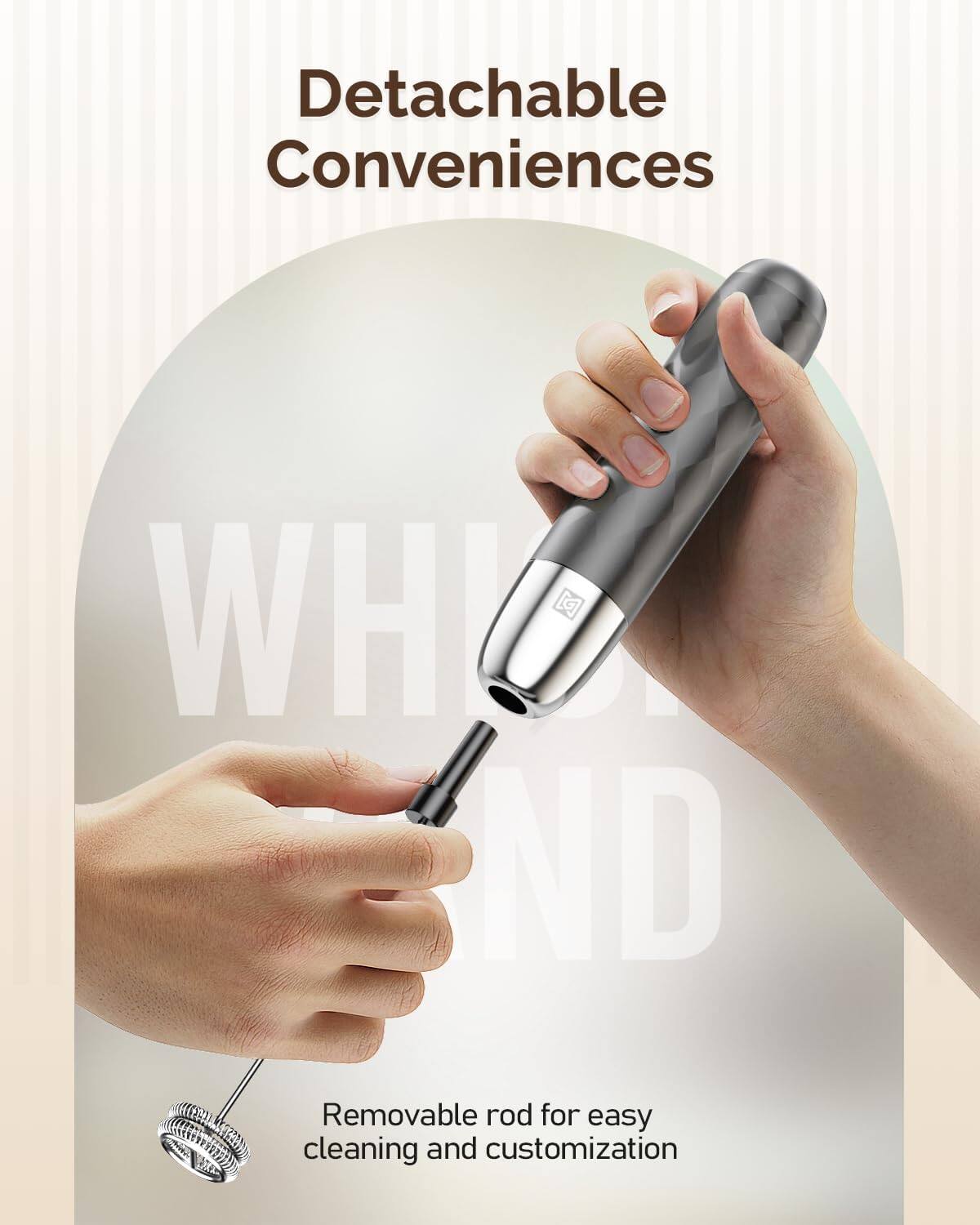 Detachable Conveniences

WHO ND

Removable rod for easy cleaning and customization