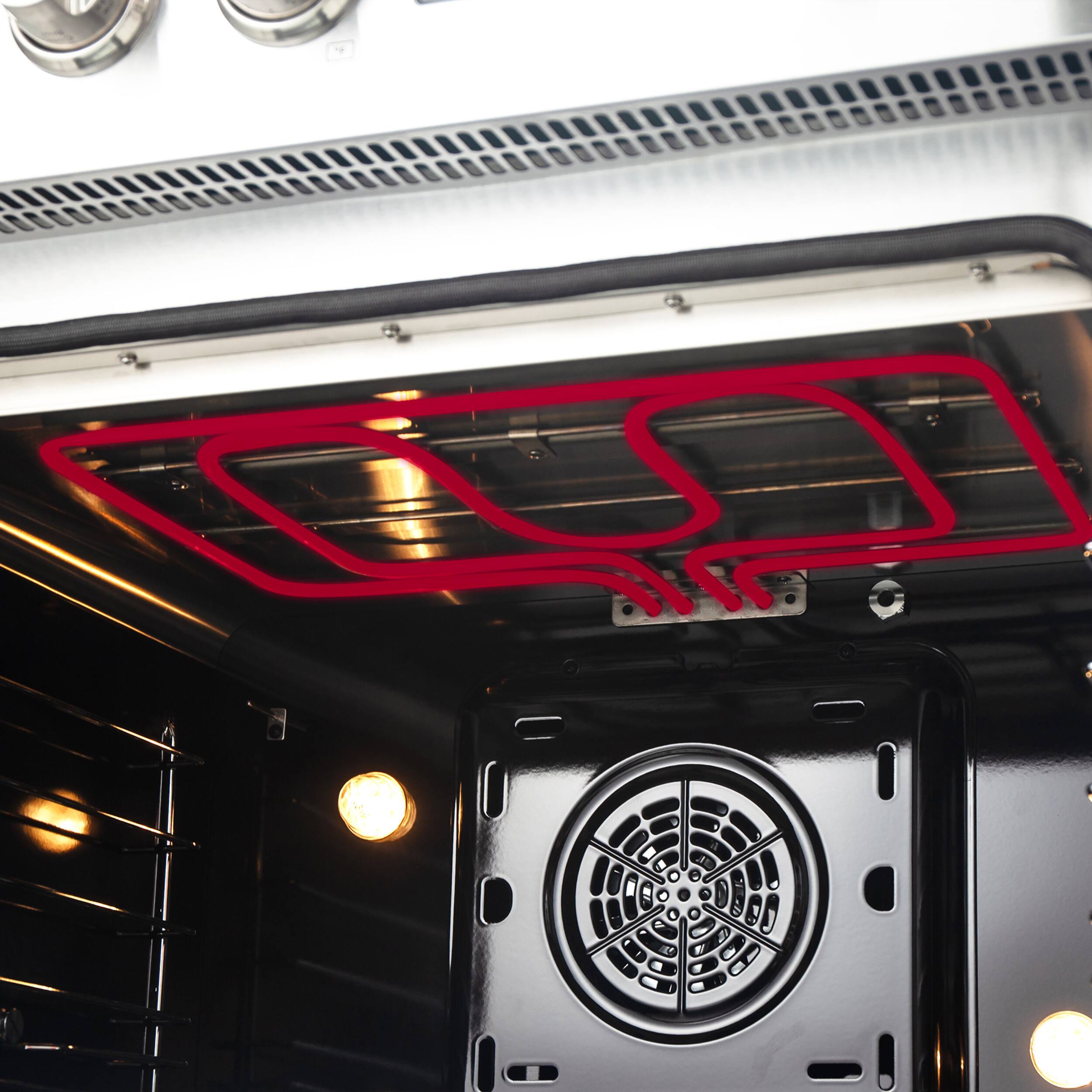 Alt View 11. Forno Appliances - Torino 30" Induction Range with French Door Design - Silver.