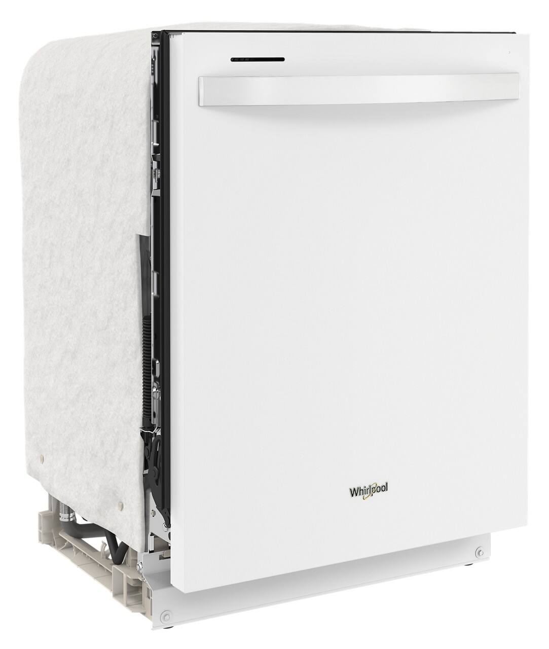 Angle. Whirlpool - 24" Top Control Built-In Stainless Steel Tub Dishwasher with Large Capacity Tall Top Rack and 50 dBA - White.