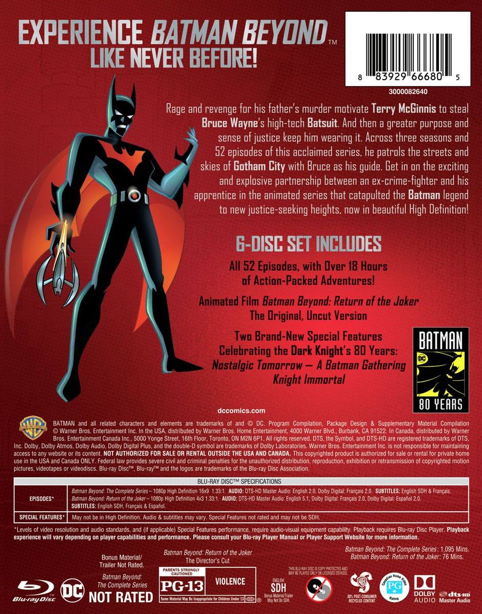Back. Batman Beyond: The Complete Series (Box Set) [Blu-ray].