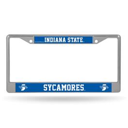 Rico Industries - Indiana State Sycamores Chrome Metal License Plate Frame - Multi