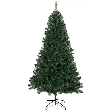 Front. Homcom - ft Artificial Christmas Tree, Norway Spruce Tree - Green.