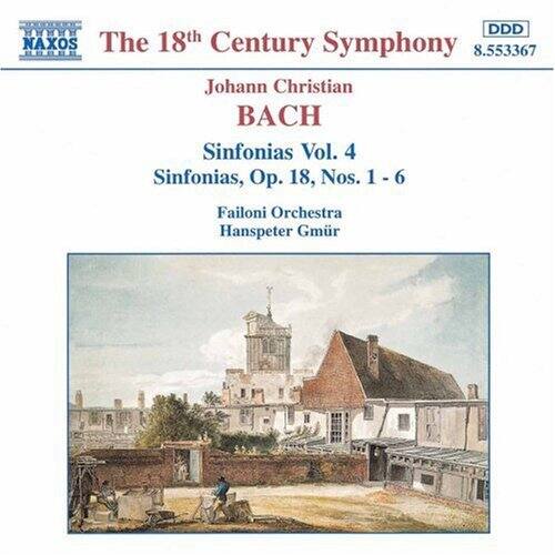 The 18th Century Symphony  
Johann Christian BACH  
Sinfonias Vol. 4  
Sinfonias, Op. 18, Nos. 1-6  
Faioloni Orchestra  
Hanspeter Gmür  
8.553367