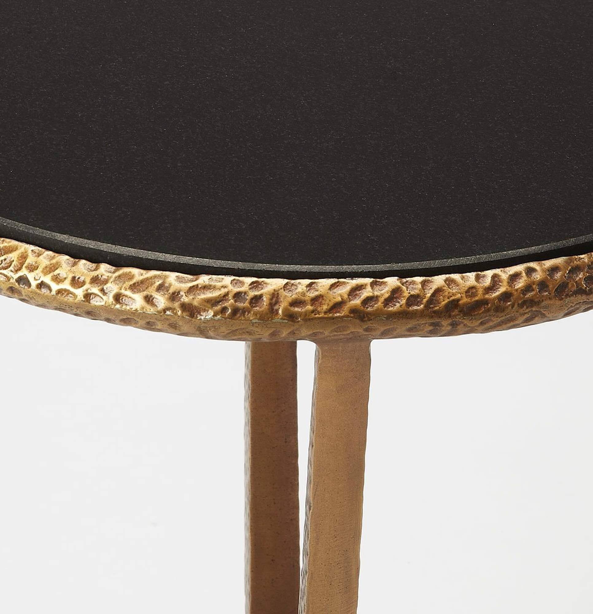 Left. Butler Specialty - Flavio Metal & Stone Side Table - Multi-Color.