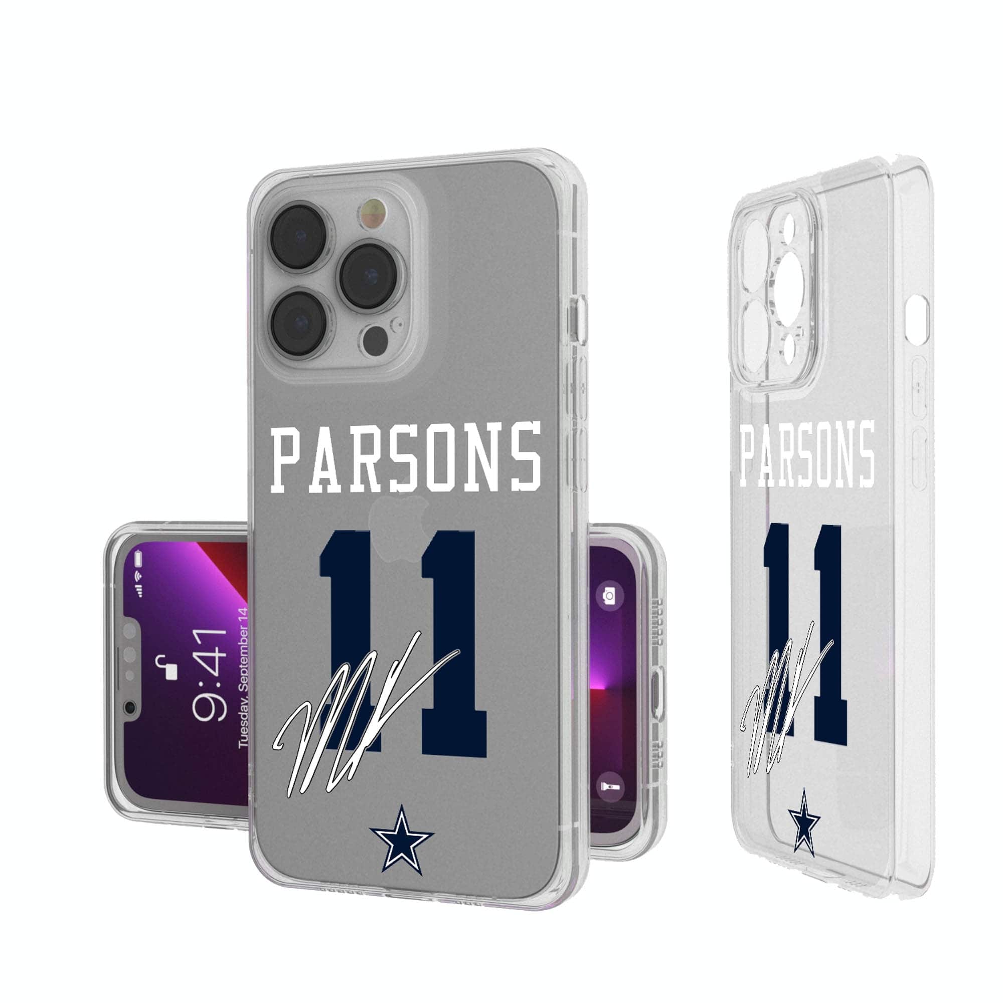 Keyscaper - Micah Parsons Dallas Cowboys iPhone Clear Case - 14 Pro - Multicolor